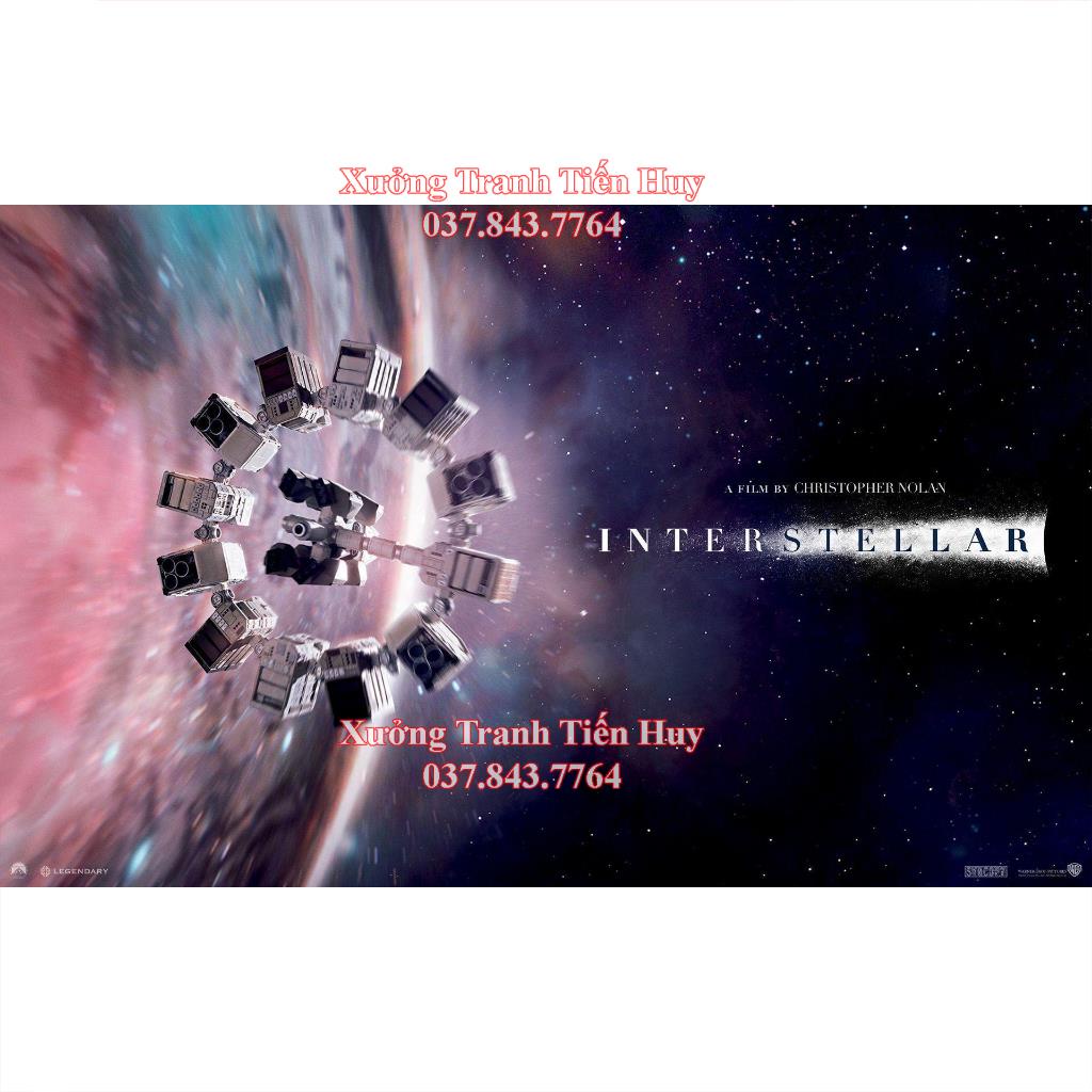 Poster Giấy Kraft Treo Tường Trang Trí In Hình Phim Interstellar Cổ Điển - Tranh Phim Interstellar Có Sẵn Keo Dán
