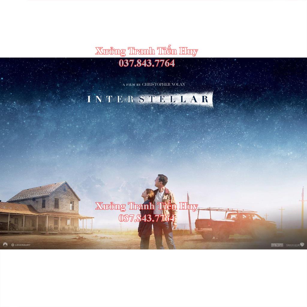 Poster Giấy Kraft Treo Tường Trang Trí In Hình Phim Interstellar Cổ Điển - Tranh Phim Interstellar Có Sẵn Keo Dán