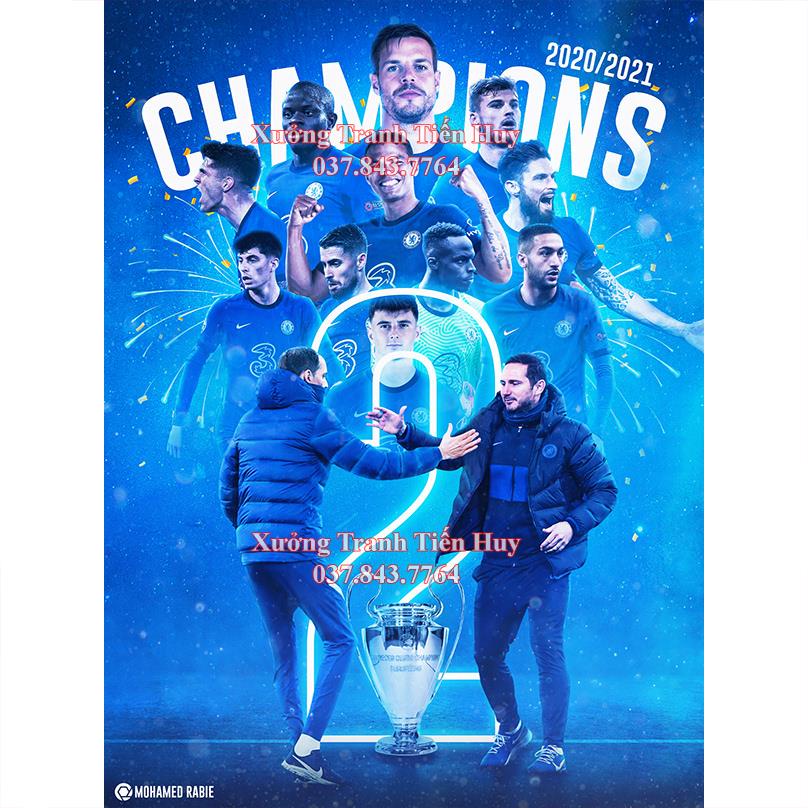 Poster Chelsea Dán Tường Cực Đẹp, Poster Bóng Đá Chelsea, Có Sẵn Keo Dán - Mới Nhất
