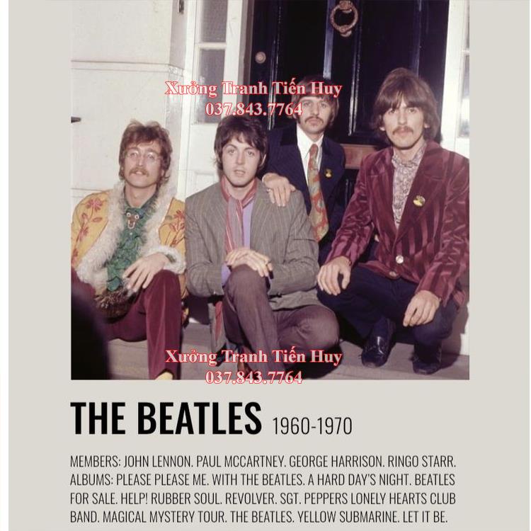 Poster Dán Tường Albums ảnh của nhóm The Beatles : Abbey Road - Rubber Soul - Tranh nhóm nhạc rock trang trí nhà