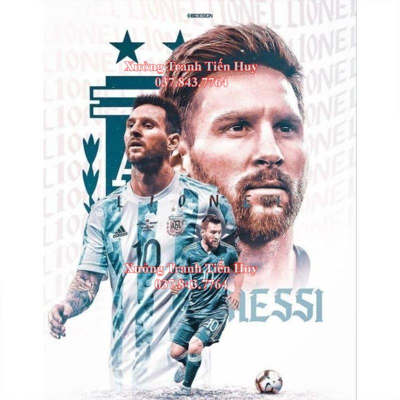 Khung Ảnh Cầu Thủ Bóng Đá Để Bàn Lionel Messi - Argentina - Tranh Trang Trí Bàn Học, Bàn Làm Việc M10