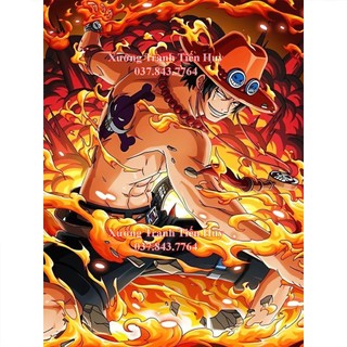 Poster nhân vật one piece ace, tranh dán tường anime - portgas d. ace - áp phích vua hải tặc