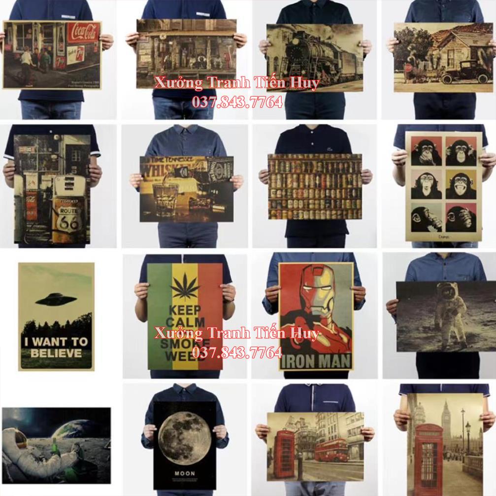 Poster Dán Tường Tấm poster hình bản nhạc / phim điện ảnh / phong cảnh / thú cưng khổ 20x30cm dùng trang trí nội thất