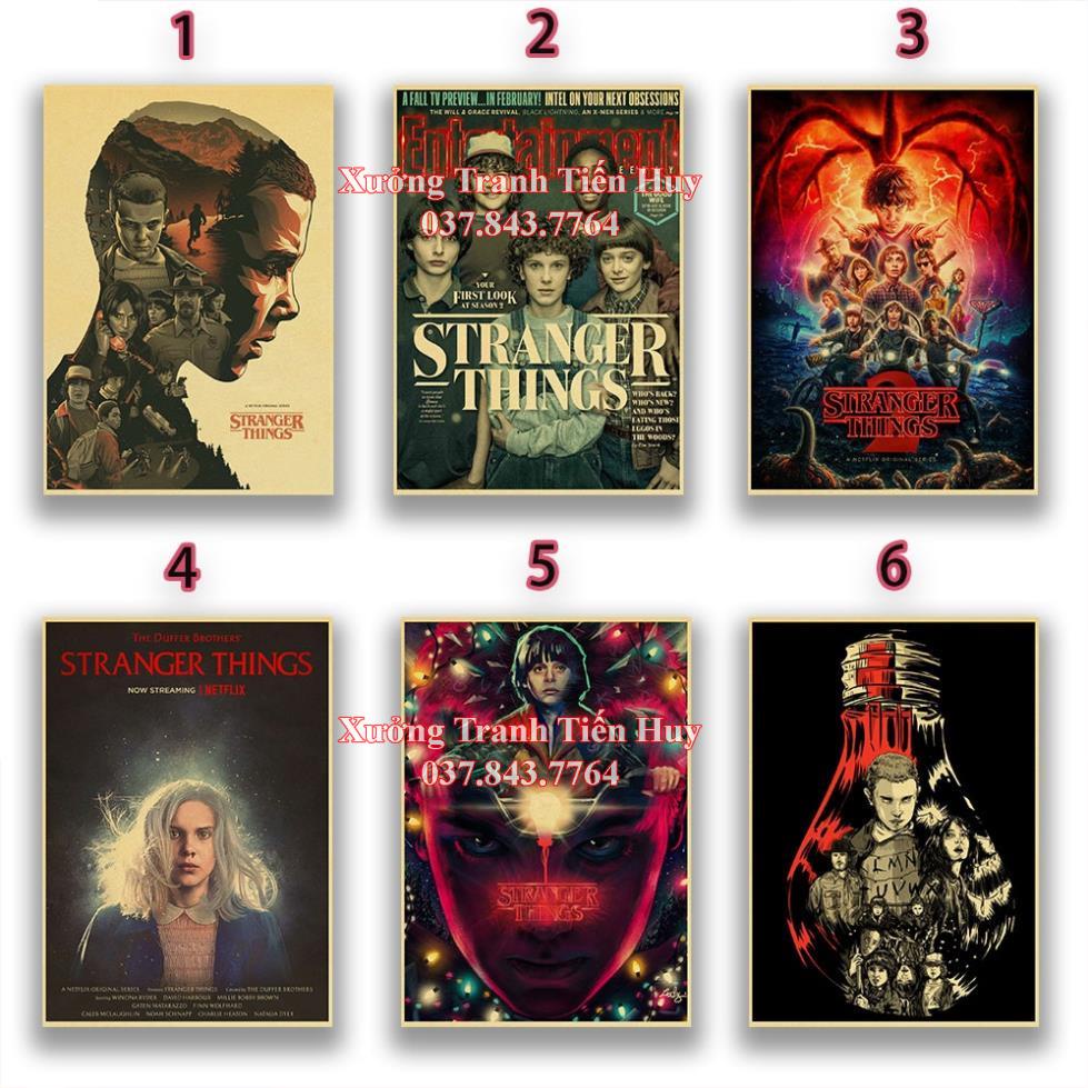 Poster treo tường trang trí nhà cửa hình phim Stranger Things