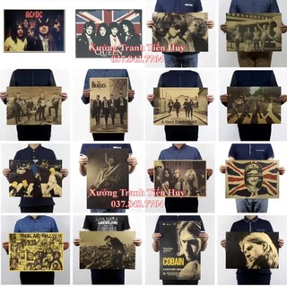 Poster Dán Tường Poster Nhóm Nhạc Rock The Beatles Phong Cách Cổ Điển