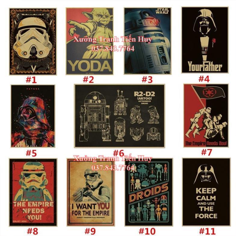 Poster Phim Star Wars Darth Vader R2-D2