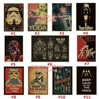 Poster phim star wars darth vader r2-d2