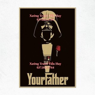 Poster Phim Star Wars Darth Vader R2-D2