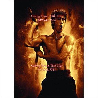 Poster in hình lý tiểu long dán tường trang trí phòng khách tường nhà tranh nghệ thuật ms; 504