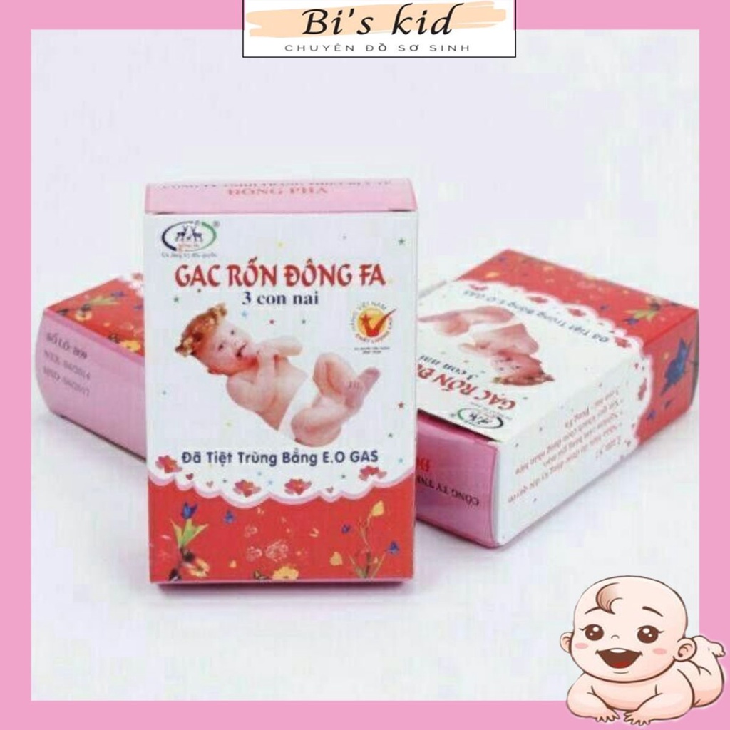 Combo 5-10 Hộp Băng Rốn Đông Pha, Gạc Rốn Đông Pha cho bé sơ sinh ( 1 hộp 3 chiếc )
