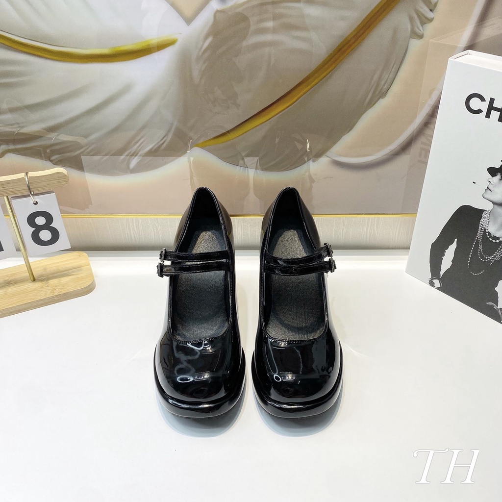 Giầy cao gót 2 quai 2 màu 35-38 fullbox