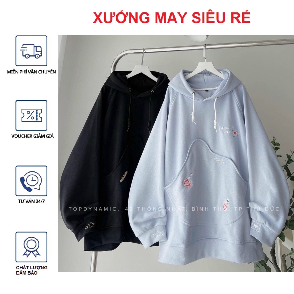 Áo khoát nữ chống nắng hoodie túi to cá tính phong cách-A870