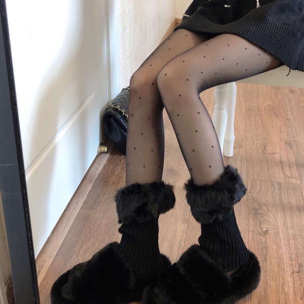 Vớ Lông Cừu Kẻ Sọc Kiểu lolita Thời Trang Thu Đông Cá Tính