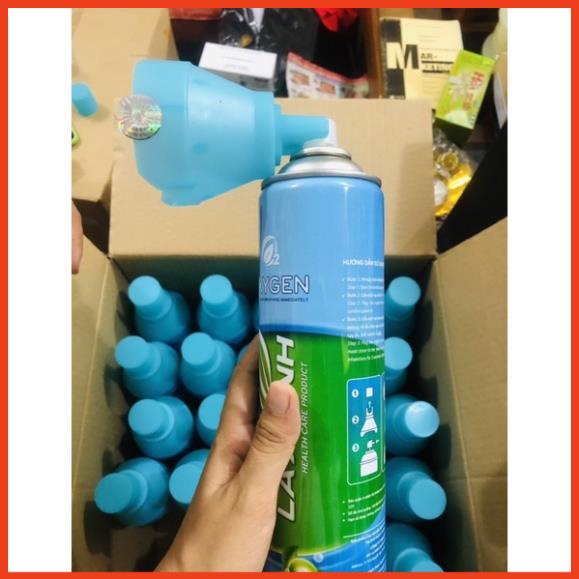 Bình Oxy Lá Xanh Cầm Tay, bình oxi Mini Bảo Vệ Hỗ Trợ Hô Hấp, hàng có tem kiểm định 99.9% oxi tinh khiết TBYT