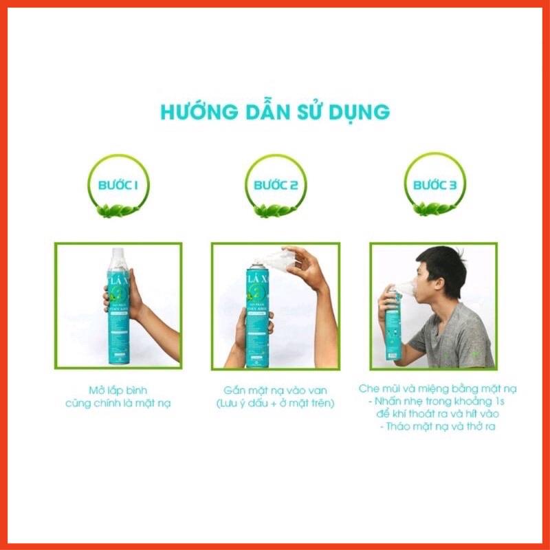 Bình Oxy Lá Xanh Cầm Tay, bình oxi Mini Bảo Vệ Hỗ Trợ Hô Hấp, hàng có tem kiểm định 99.9% oxi tinh khiết TBYT