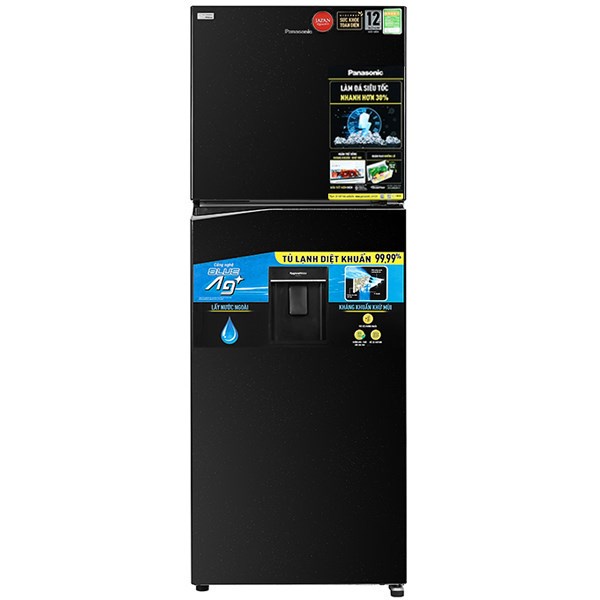 [TRẢ GÓP 0%] Tủ lạnh Panasonic 366 lít NR-TL381GPKV - Lấy nước ngoài - Làm đá siêu tốc