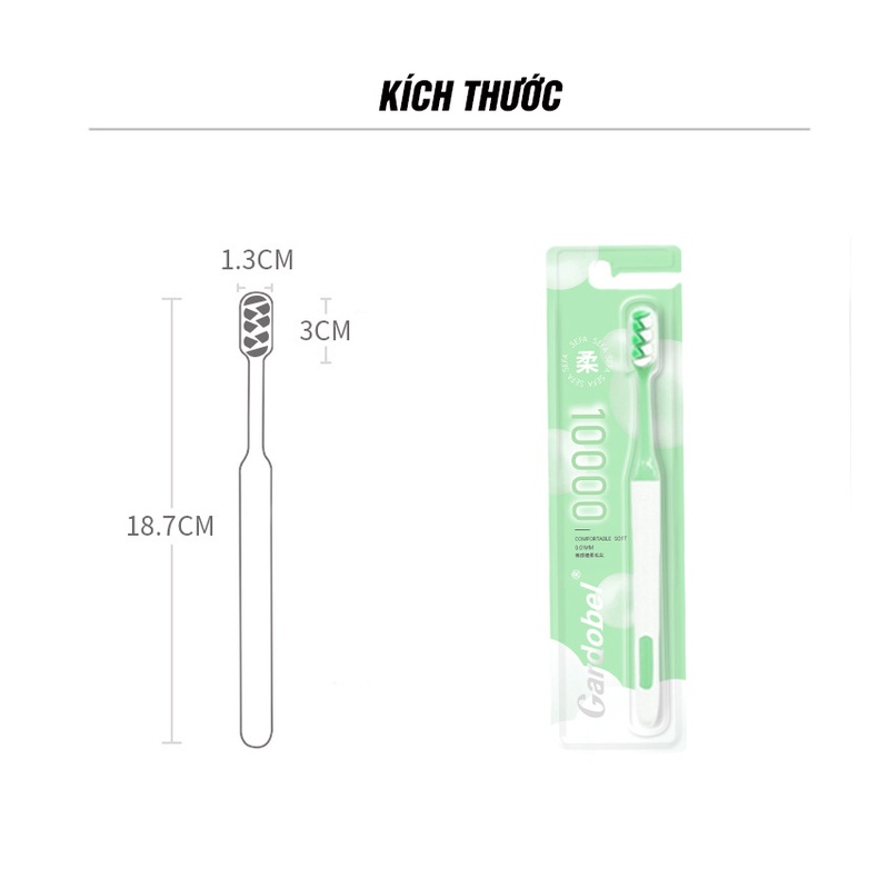 Bàn chải đánh răng lông mềm Gardobel 10000, nhạy cảm Minh House