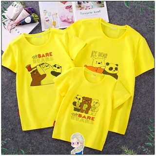 ÁO THUN UNISEX bear 3 chú gấu we bare PHÔNG VÀNG TAY NGẮN NAM NỮ TRẺ EM TRAI GÁI Vuhuyen
