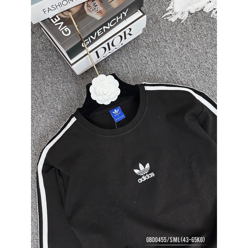 Set chân váy dài áo rút dây nữ ANZI áo dài tay ADIDAS croptop chân váy xẻ GBD0455