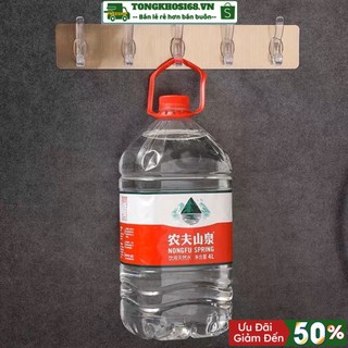 Vỉ Móc Dán Tường Chịu Lực Siêu Dính Trong Suốt Treo Đồ, Quần Áo, Khăn, Đồ Dùng Nhà Bếp - Siêu Dính - 6 chấu - KhoSỉ68.VN