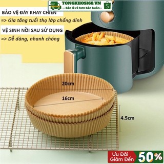 Set 50 Miếng Giấy Lót Nồi Chiên Hình Khuôn Bánh - Giảm Thiểu Tối Đa Dầu Mỡ Bám Vào Nồi Chiên - KhoSỉ68.VN