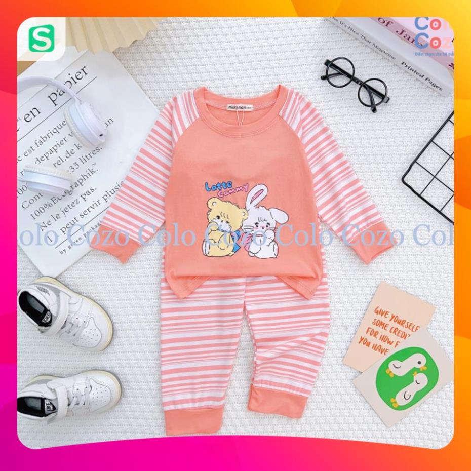 Đồ Bộ Dài Tay Mặc Nhà Cho Bé Trai Bé Gái 8-18kg Shop  Quần Áo Thu Đông Cho Bé Trai Gái Cao Cấp DÀI SỌC THÚ