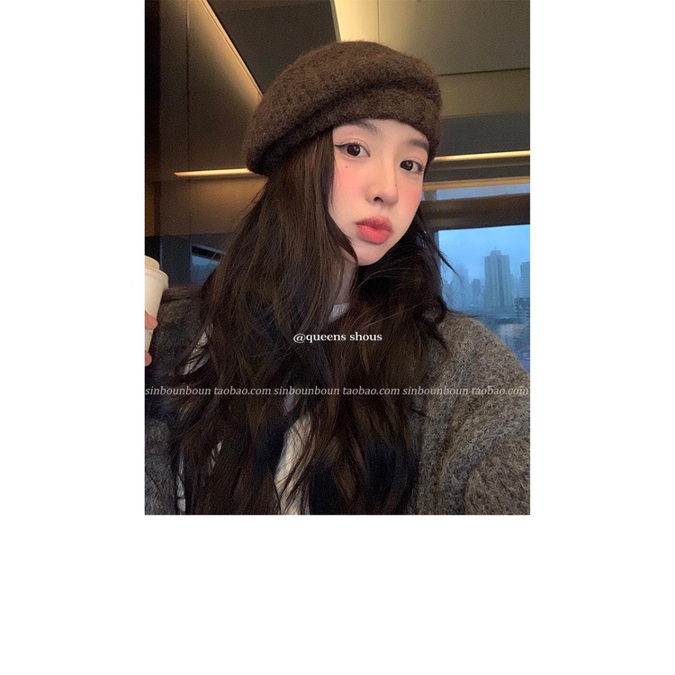 Mũ beret Len Dệt Kim Giữ Ấm Mùa Đông Thời Trang Dành Cho Nữ