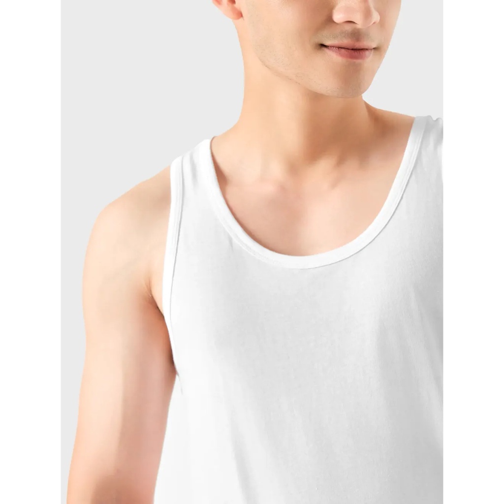 Pack 2 áo ba lỗ nam CANIFA chất liệu 100% cotton thoáng mát, thấm hút tốt, kiểu dáng thể thao 8LA22A001