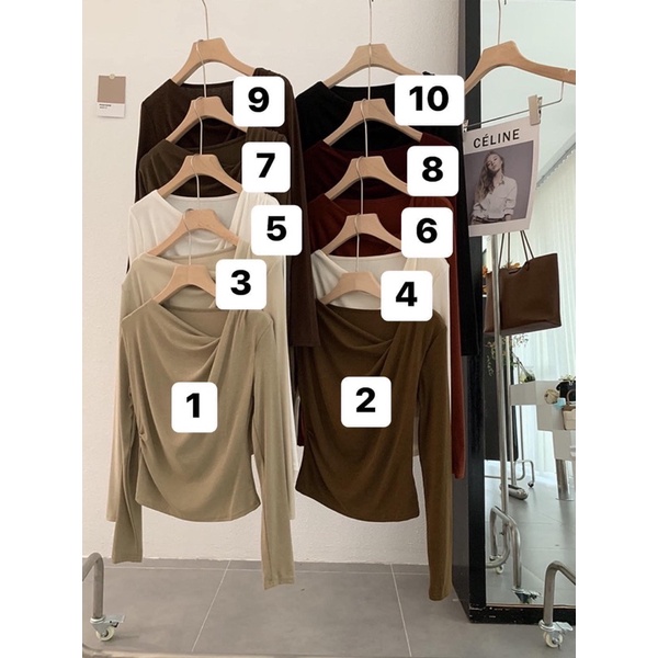 Áo Len Tăm Mịn Nhún Vai Hàng QC