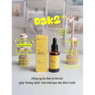 Vitamin d3&k2-mk7 nutrivitality anh 30ml