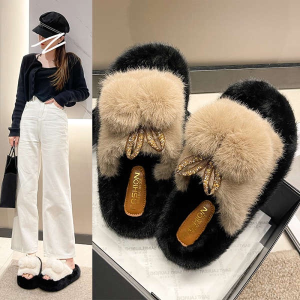 Dép Bông Đế Xuồng Thiết Kế Mới Thời Trang Theo Phong Cách Nhật Bản Cho Nữ