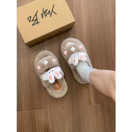 Dép Bông Đi Trong Nhà Đế Dày Thời Trang Dành Cho Nữ