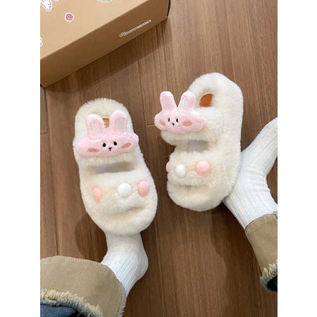 Dép Bông Đi Trong Nhà Đế Dày Thời Trang Dành Cho Nữ