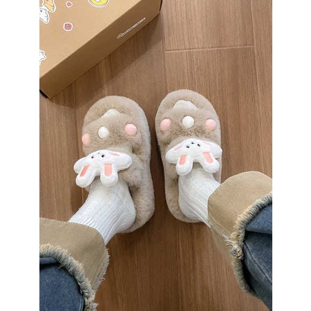 Dép Bông Đi Trong Nhà Đế Dày Thời Trang Dành Cho Nữ