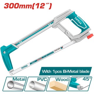 Khung cưa sắt 12 inch 300mm total tht54106 - tặng 1 lưỡi cưa thép 65mn