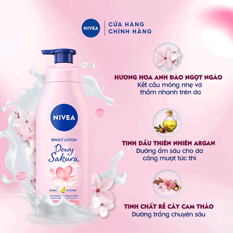 Sữa Dưỡng Thể NIVEA Sáng Da Hương Hoa Anh Đào  - 85703