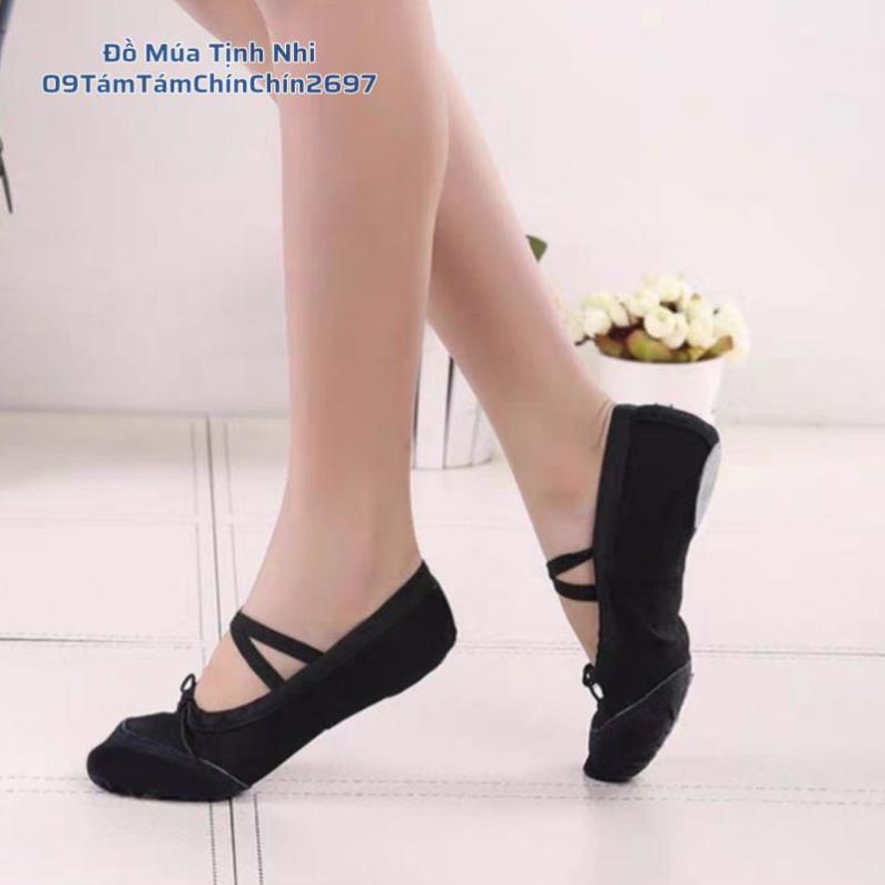 Giày tập múa ba lê | Giày múa ballet | Giày tập múa cổ trang GM07  - Đồ Múa Tịnh Nhi