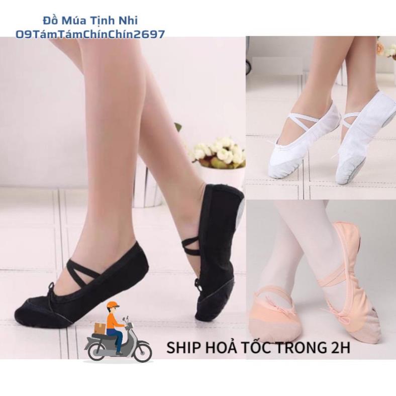 Giày tập múa ba lê | Giày múa ballet | Giày tập múa cổ trang GM07  - Đồ Múa Tịnh Nhi
