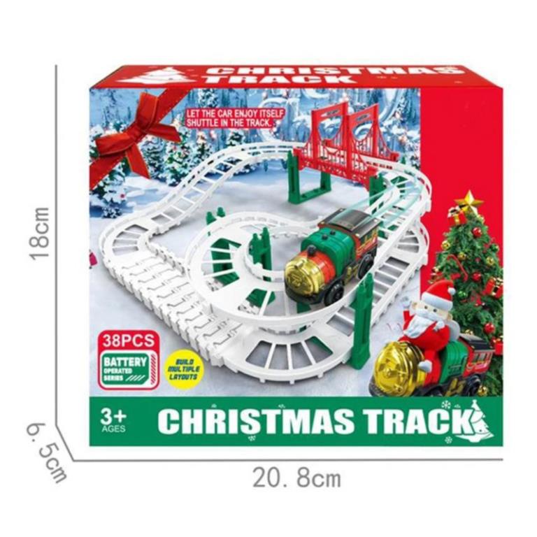 Đồ Chơi Xe Lửa Điện Chủ Đề Giáng Sinh Chạy Bằng Pin Cho Bé Trai Và Bé Gái - Quà Tặng Cho Bé - LittleRabbit