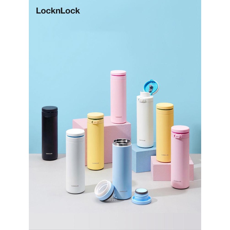 Bình Nước lock & lock Bằng Thép Không Gỉ 316 Thiết Kế Đơn Giản Nhỏ Gọn Tiện Dụng Cho Học Sinh