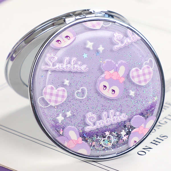 ⭐ ⭐ Cermin poket lipat cermin poket ♣Gương trang điểm cát lún sáng tạo Hàn Quốc mini lật di động gươ