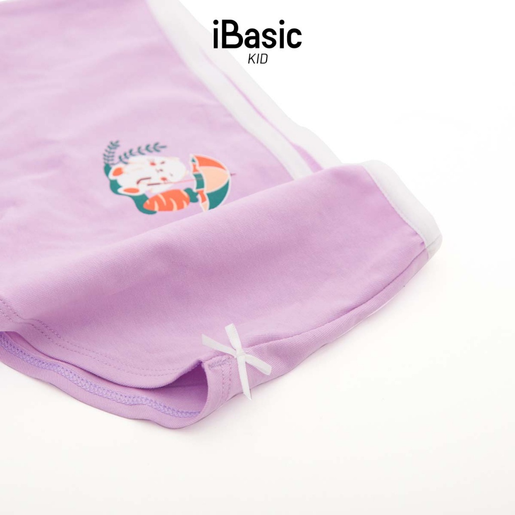 Hộp 3 quần lót bé gái cotton dạng đùi iBasic PANG009