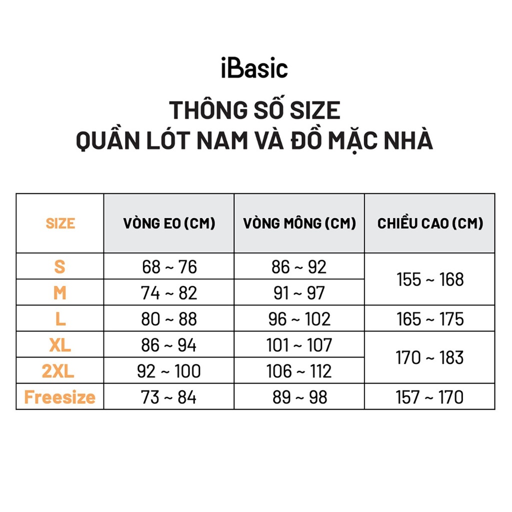 Quần lót nam cotton đùi dài iBasic PANM076