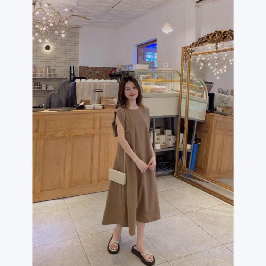 Váy suông cổ tròn tay hến vuông HOT thời trang mùa hè VAY9