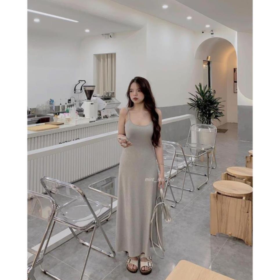 Váy đầm maxi 2 dây thun xoè co dãn tôn dáng sexy phong cách trẻ trung cá tính VAY5