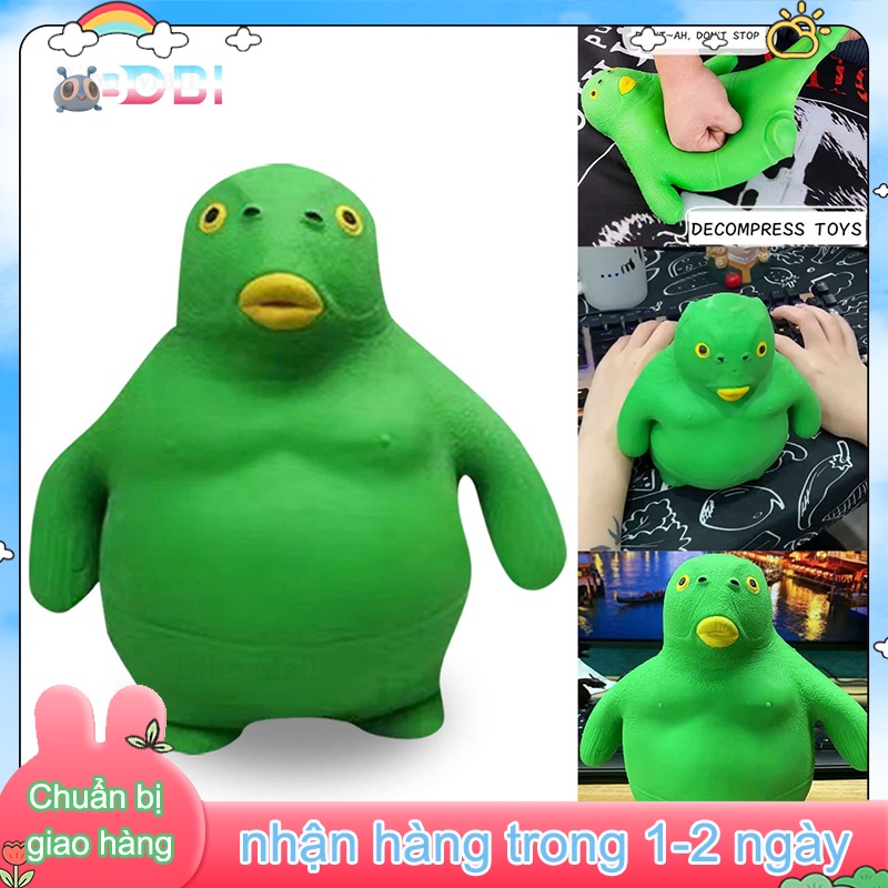 🔥giao ngay 🔥Hot SALE🔥Đồ Chơi Cá Da Xanh Quái Vật Đầu Xanh Cao Su Đàn Hồi Co Giãn Giải Tỏa Căng Thẳng Đồ Chơi Khăm