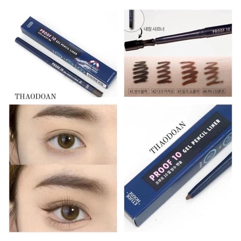 Chì kẻ mắt chống trôi 𝐄𝐭𝐮𝐝𝐞 𝐇𝐨𝐮𝐬𝐞 𝐏𝐫𝐨𝐨𝐟 𝟏𝟎 𝐆𝐞𝐥 𝐏𝐞𝐧𝐜𝐢𝐥 𝐋𝐢𝐧𝐞𝐫