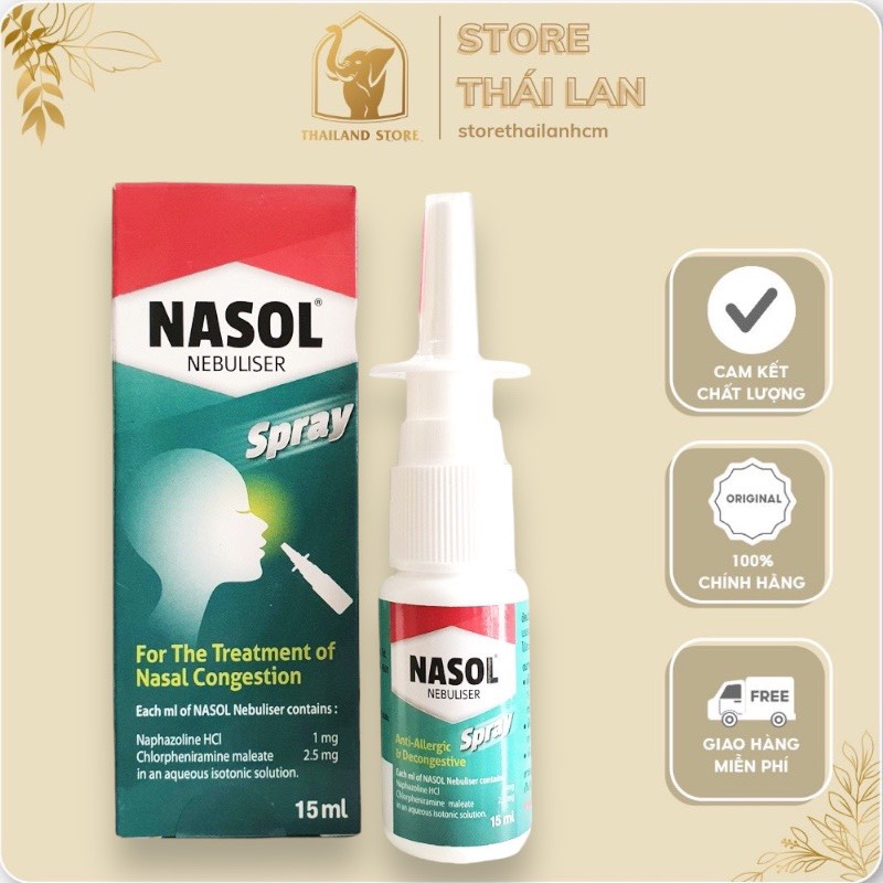 Chai xịt mũi Nasol Spray Nebuliser 15ml Thái Lan