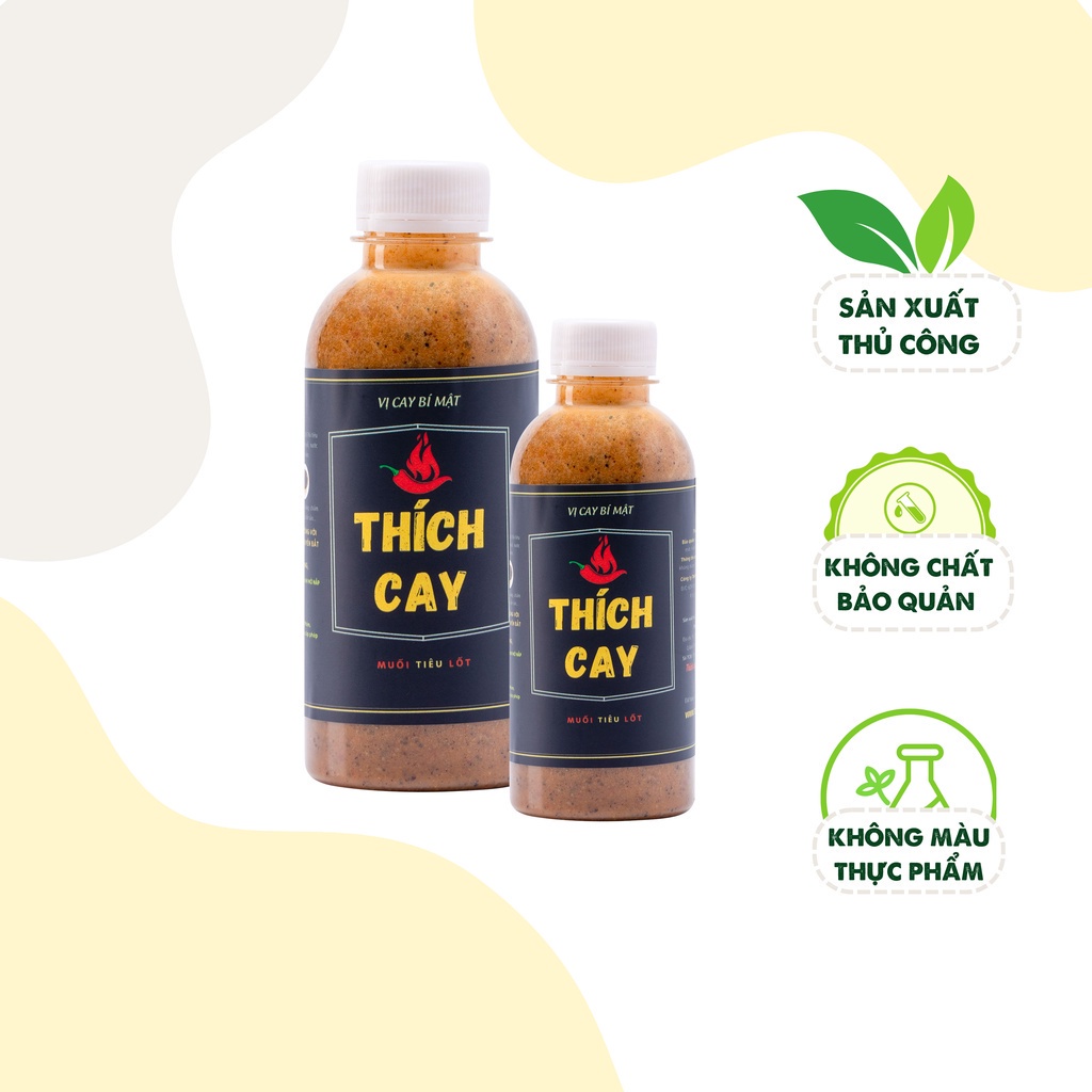 Nước chấm tiêu lốt Thích Cay 250ml - chấm nem, chấm chả, cay thơm ngon, muối tiêu gia truyền