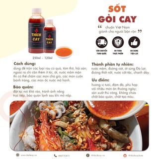 Combo 5 chai nước chấm thủ công chọn lọc Thích Cay 250ml
